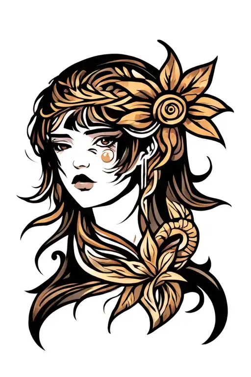 Sicilian Trinacria Tribal Tattoo Modern