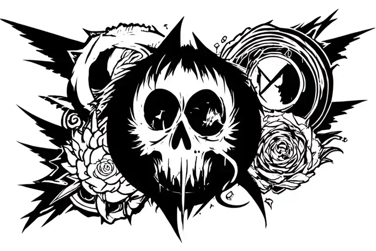 Deathnote Anime Tattoo Featuring Iconic Symbols