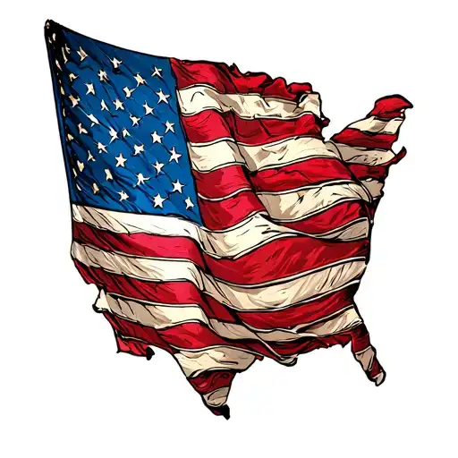 American Flag With We The People