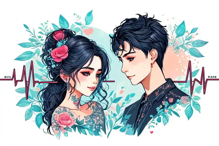 Couple Name Hearbeat
