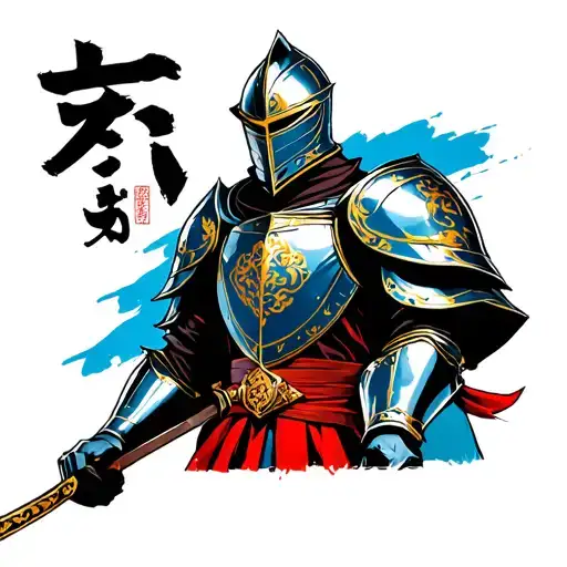 Knight With Japanese Letters Next To It