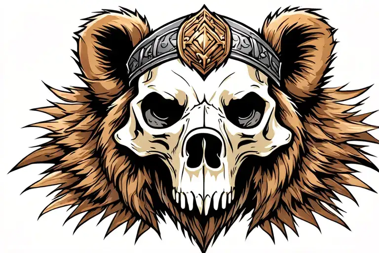 Viking Bear Skull