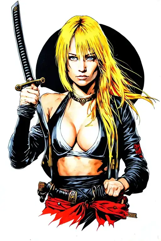 Kill Bill Uma Thurman With A Katana