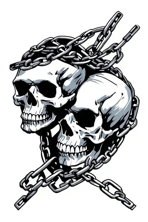 Skull With Chains