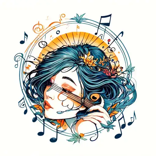 Capri Surrounded By Musical Notes