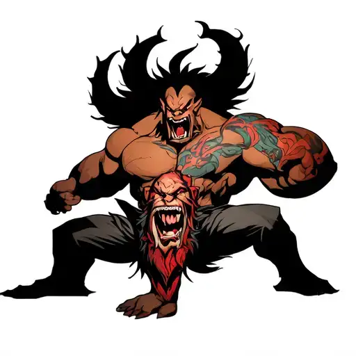 Kenpachi And Garrosh Hellscream Leg Sleeve