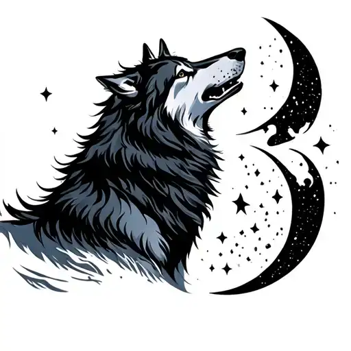 Wolf Howling At The Moon