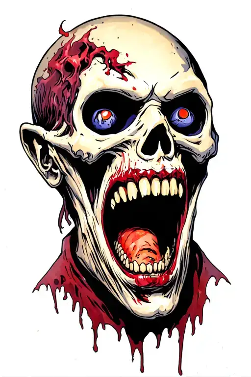Death Zombie With Mouth Open