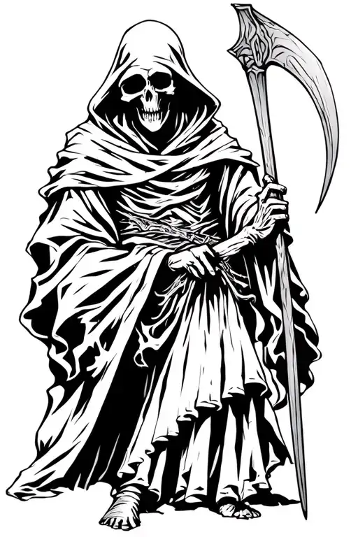 Grim Reaper With Scythes Spooky