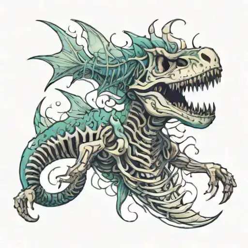 T-rex Mermaid Skelleton