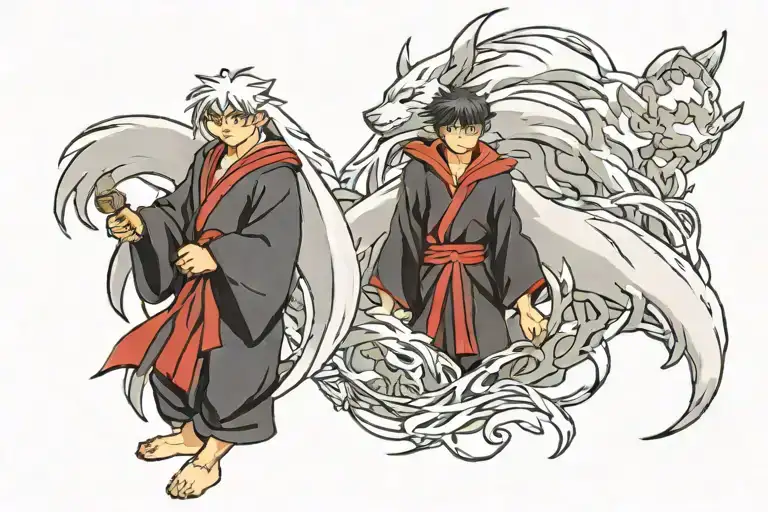 Men's Tattoo Inuyasha Filler Background