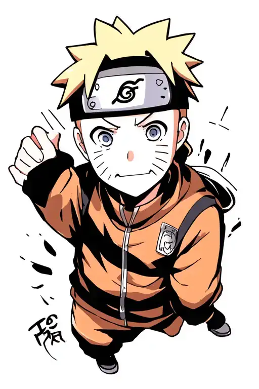 Naruto Who Makes An Inch In The Air With A False Smile Because He Is Sad