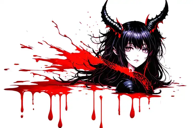 Demon Girl Blood Coming