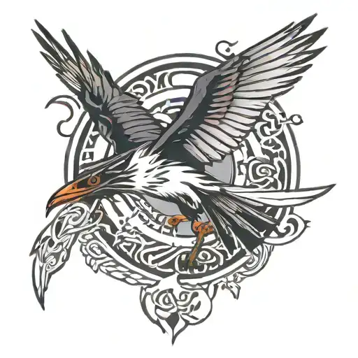 Itachi's Crow Burning In Amaterasu In The Forearm