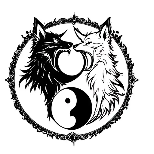 Geminis In The Back Of The Wolf Angry With Yin And Yang