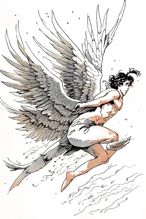 Flight Of Icarus Falling