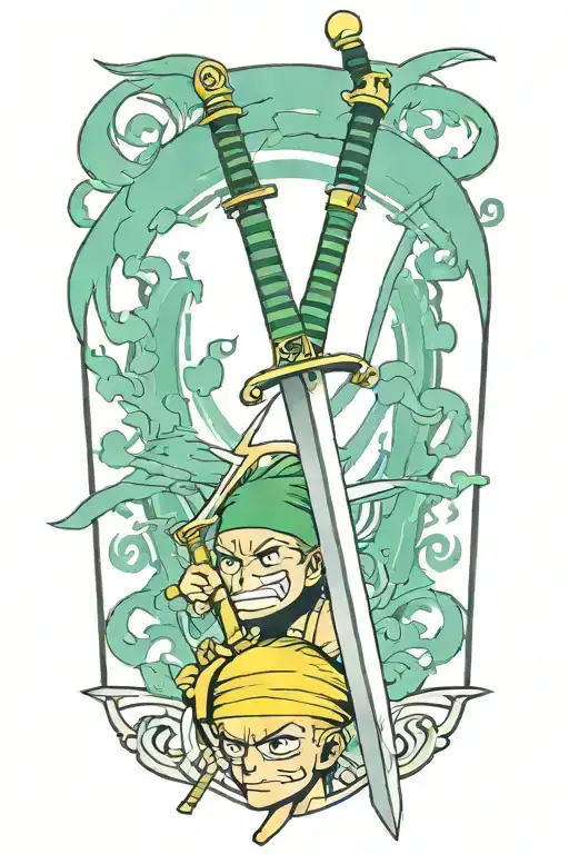 Zoro's Swords From One Piece Anime