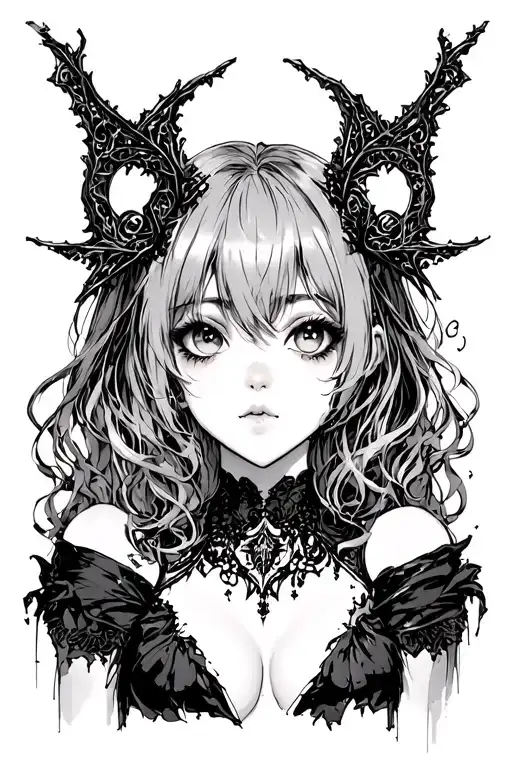 Gothic Sketch Combined With Anime