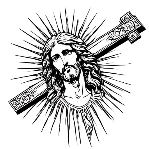 Sun Shining On Jesus Cross