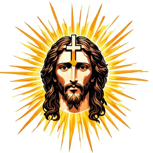 Sun Rays Shining On Jesus Cross