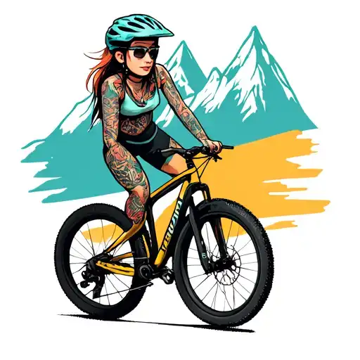 Girly Mountain Biker Wearing