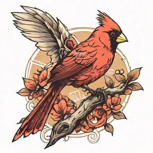 Cardinal Bird Perched