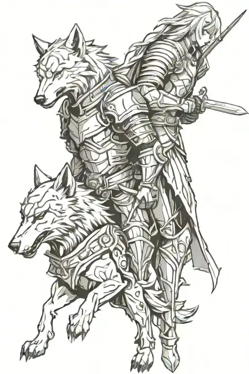 Knight And Wolf