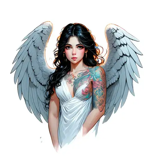 Angel With Wide