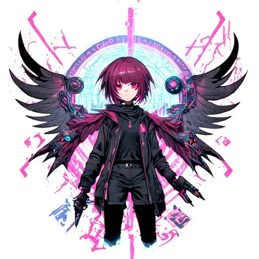 Cybersigilism Tattoo With Anime Character Yuno Gasai