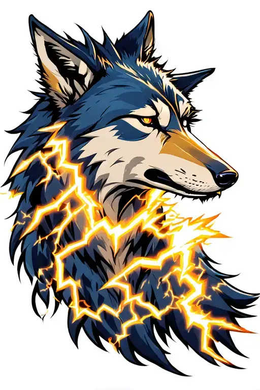 Wolf And Lightning