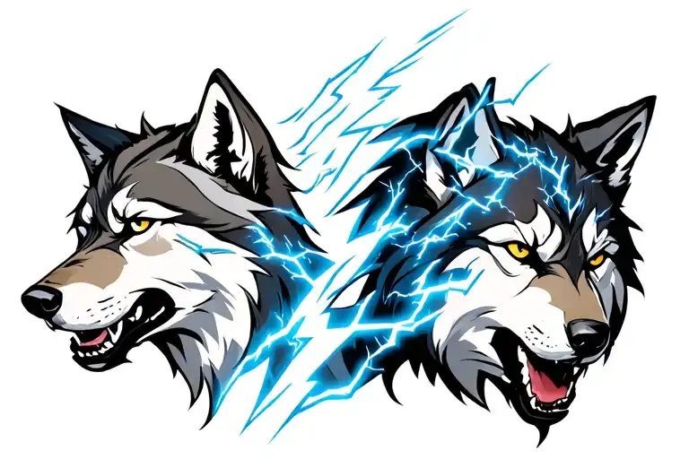 Wolf And Lightning