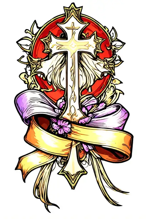 Ribbon With Cross