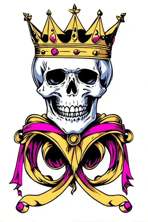 Skull Wearing A Crown
