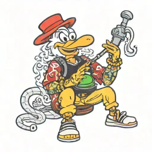 Mac Pato Smoking A Hookah
