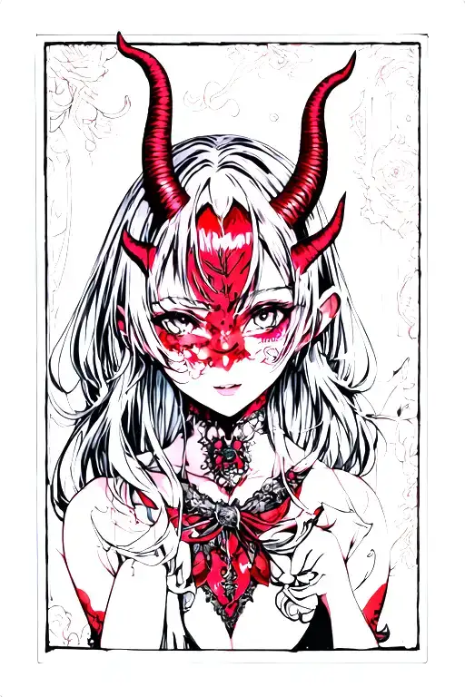 Anime Girl Devil Face