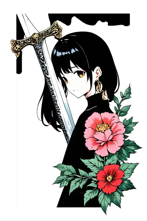 Sword And Flowers