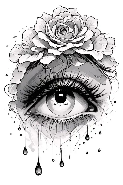 Eye Crying Tear Turning Into A Black Woman