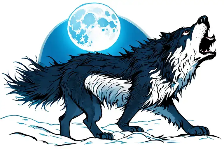 Wolf Howling At The Moon