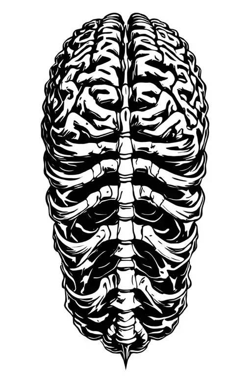 Brain Symbol With Spine