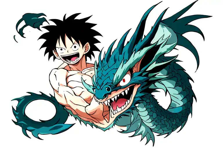 Kaido Dragon And Luffy Gear 5