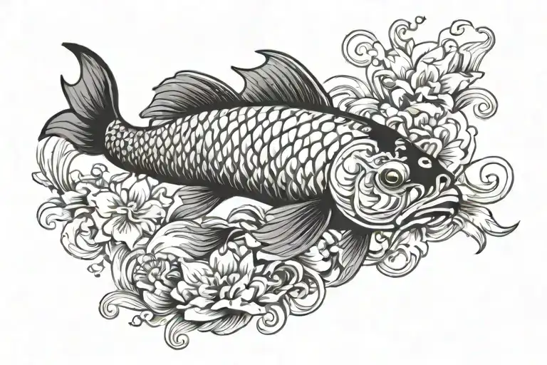 Black Koi Carp Fish