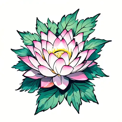 Tattoo With Lotus Flower With Gym Jam Drug