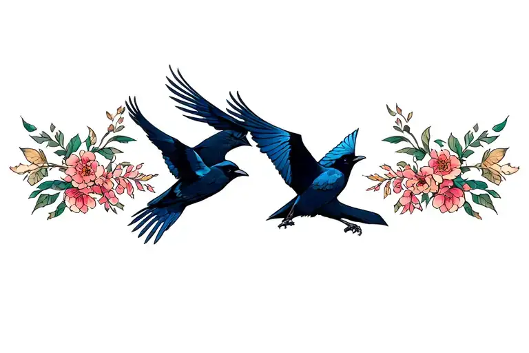 Small Crows Flying