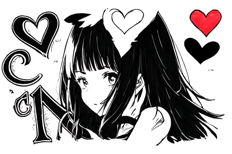 Name Maya With Hearts