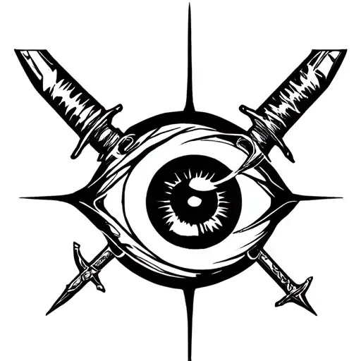 Create A Tattoo With Zoro's Swords And An Eye Of Itachi And Another From Kakashi