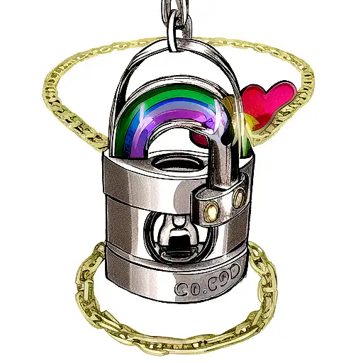 Padlock And Rainbow