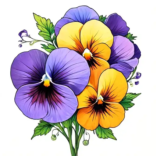 Pansy Cluster Shaped Like