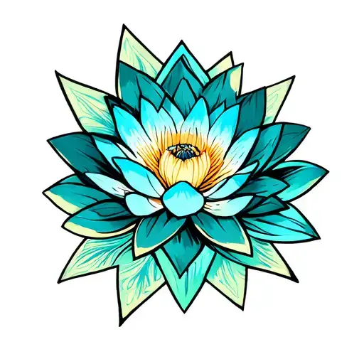Lotus Flower Zig Zag Pattern