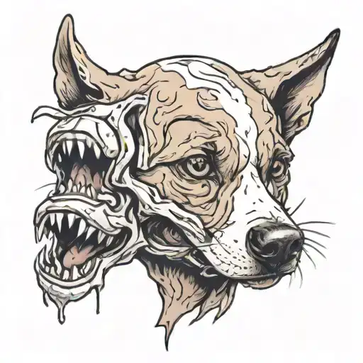 A Dog With A Tooth Sticking Out