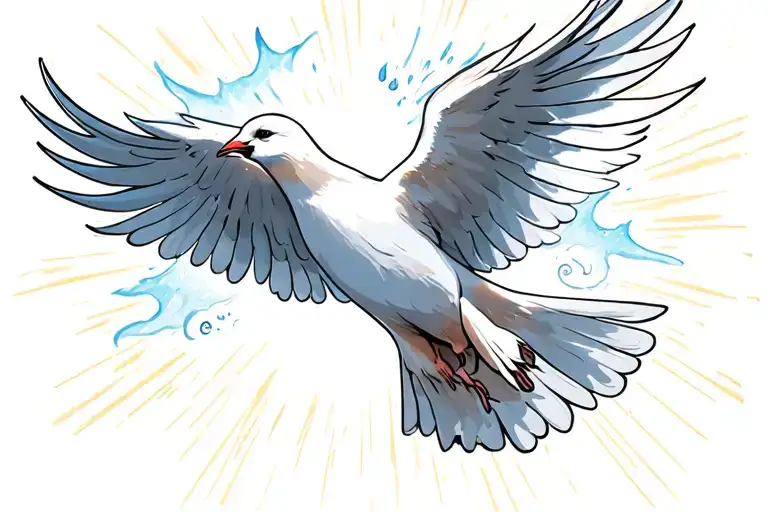 Dove Flying To Heaven